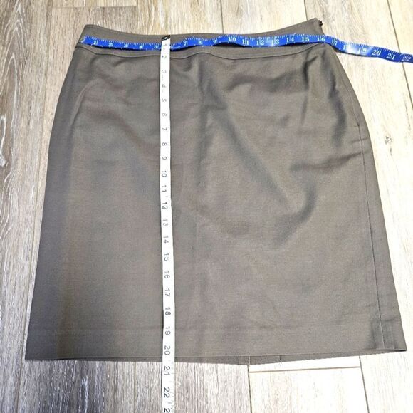 Halogen Taupe Classic Pencil Skirt Grey Women's 10 Office Siren Academia - Picture 2 of 7